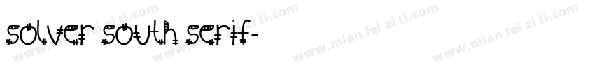 Solver South Serif字体转换